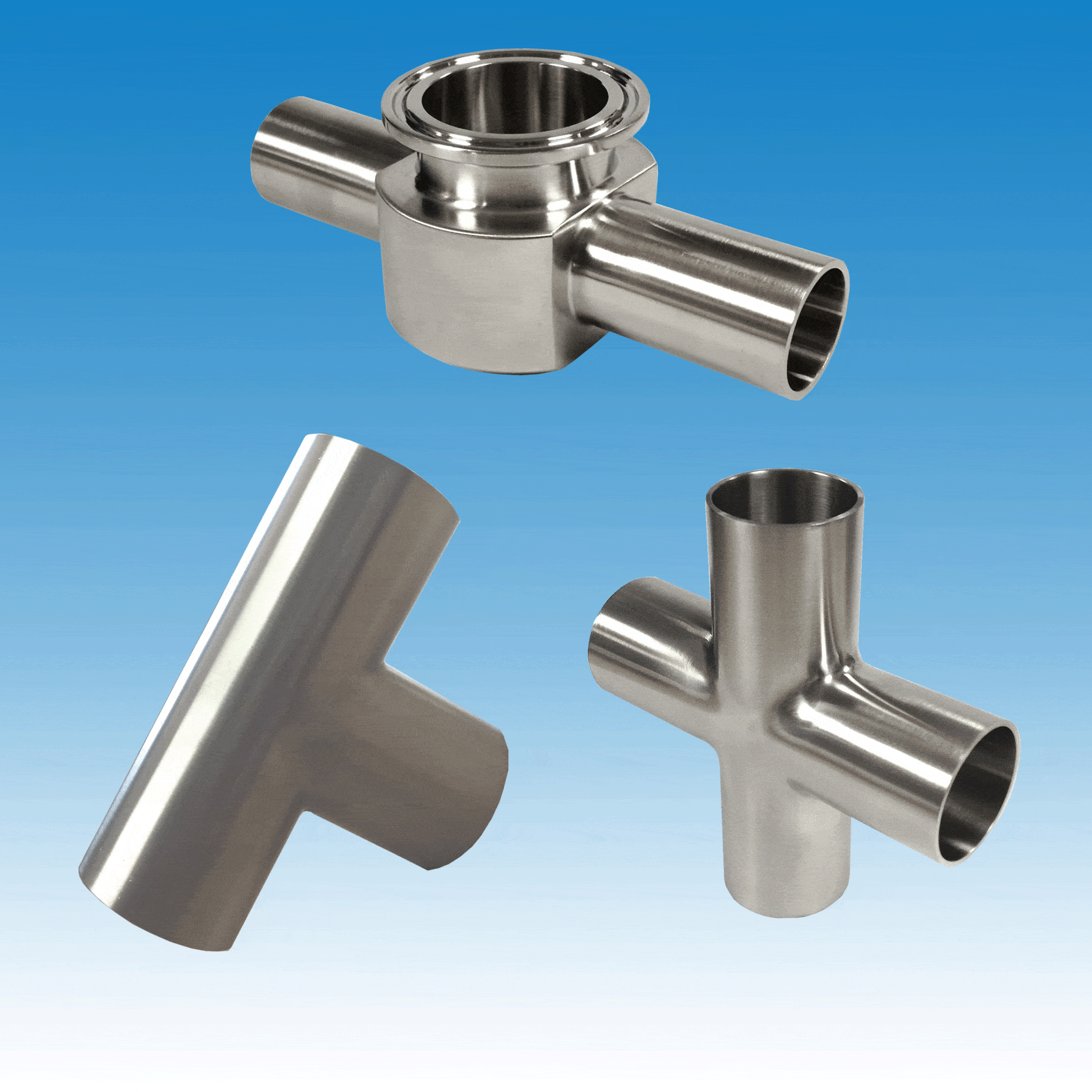 ASME BPE Tees & Cross Fittings All Sizes & Dimensions (Pharmaceutical